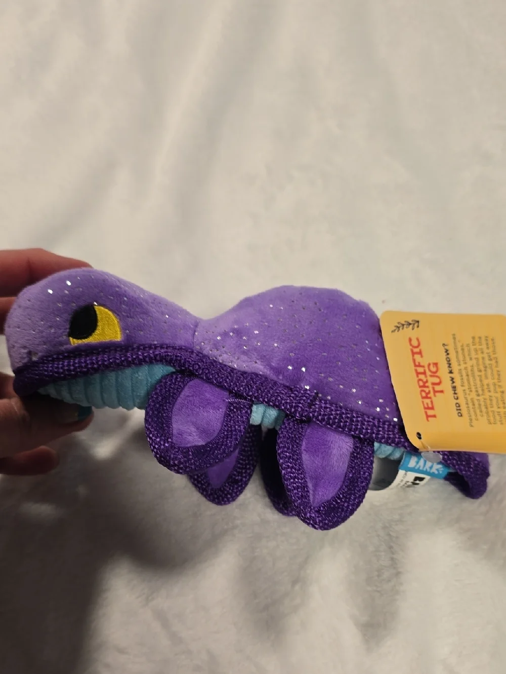 Bark Purple Percy Plesiosaurus Dinosaur Dog‎ Toy NWT Small 0-20 Pounds
